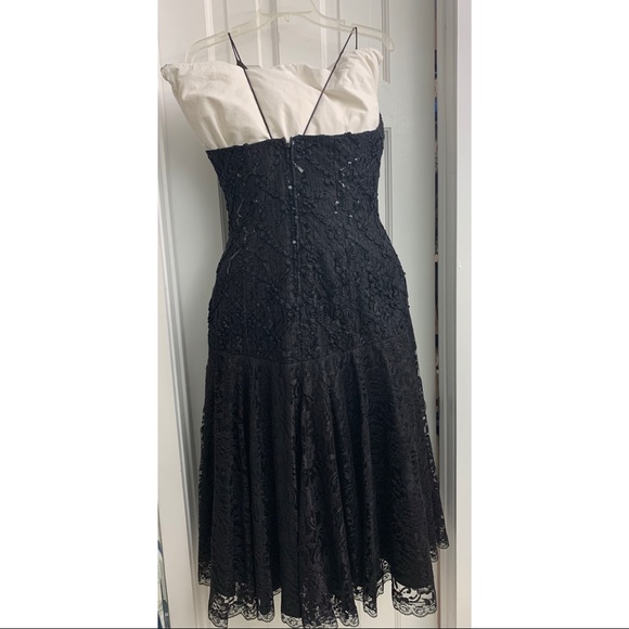 Black lace and taffeta formal - Picture 3 of 3